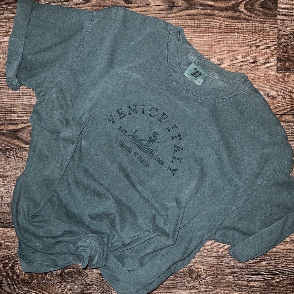 Venice Italy Embroidered Tee